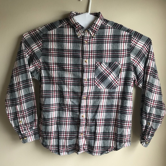 Woolrich Flannel Shirt Large Front Pocket 100% Cot - Picture 1 of 8